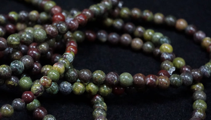 4mm dragons blood jasper Bead bracelet pilb