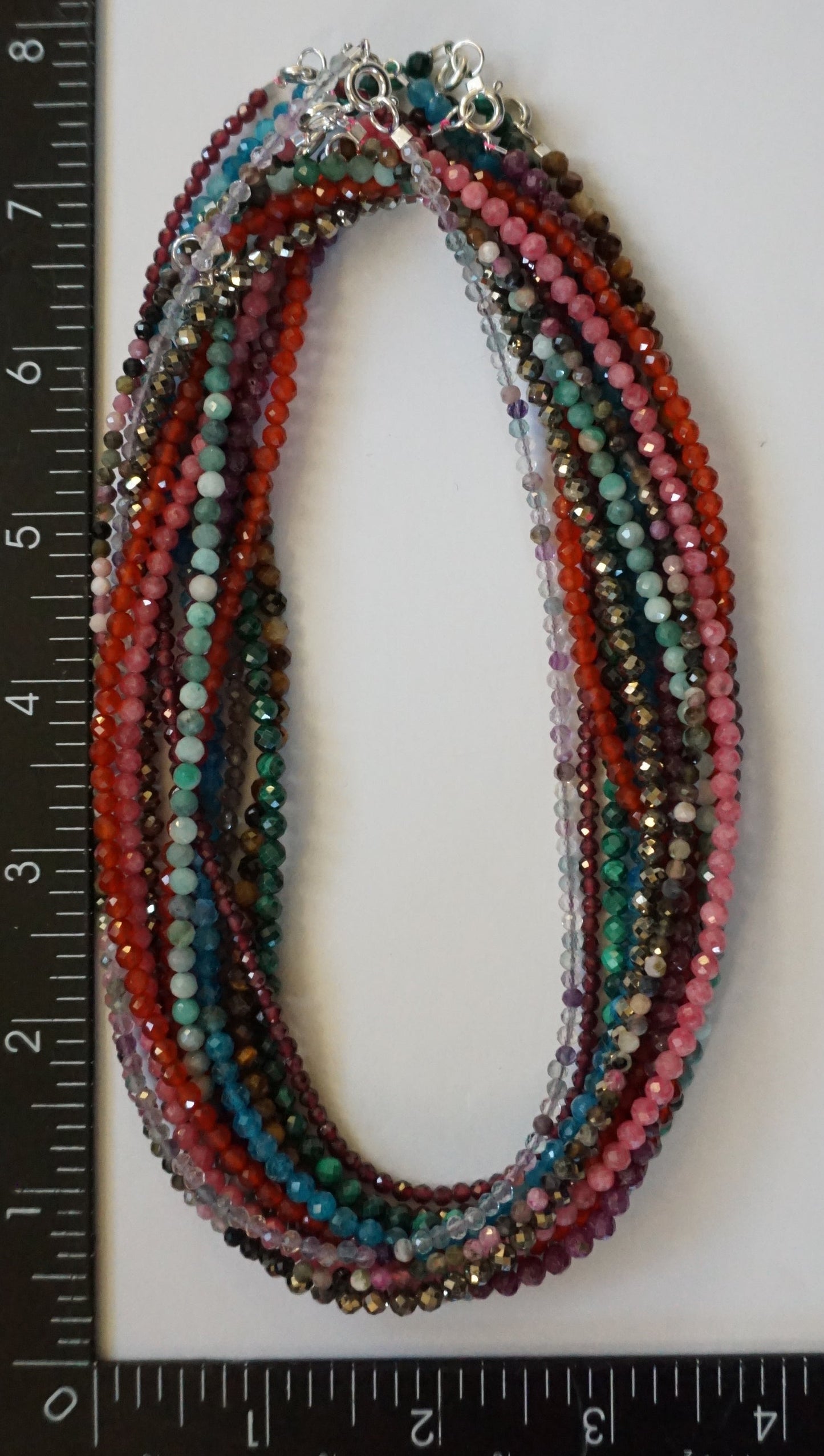 Faceted Crystal Bead Necklace