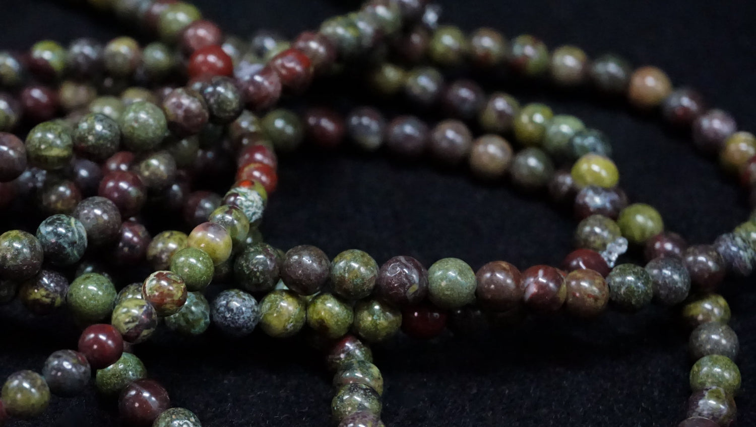 4mm dragons blood jasper Bead bracelet pilb