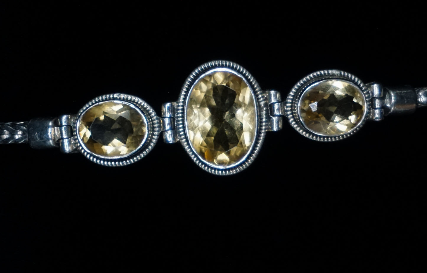 3 Stone Citrine Bracelet