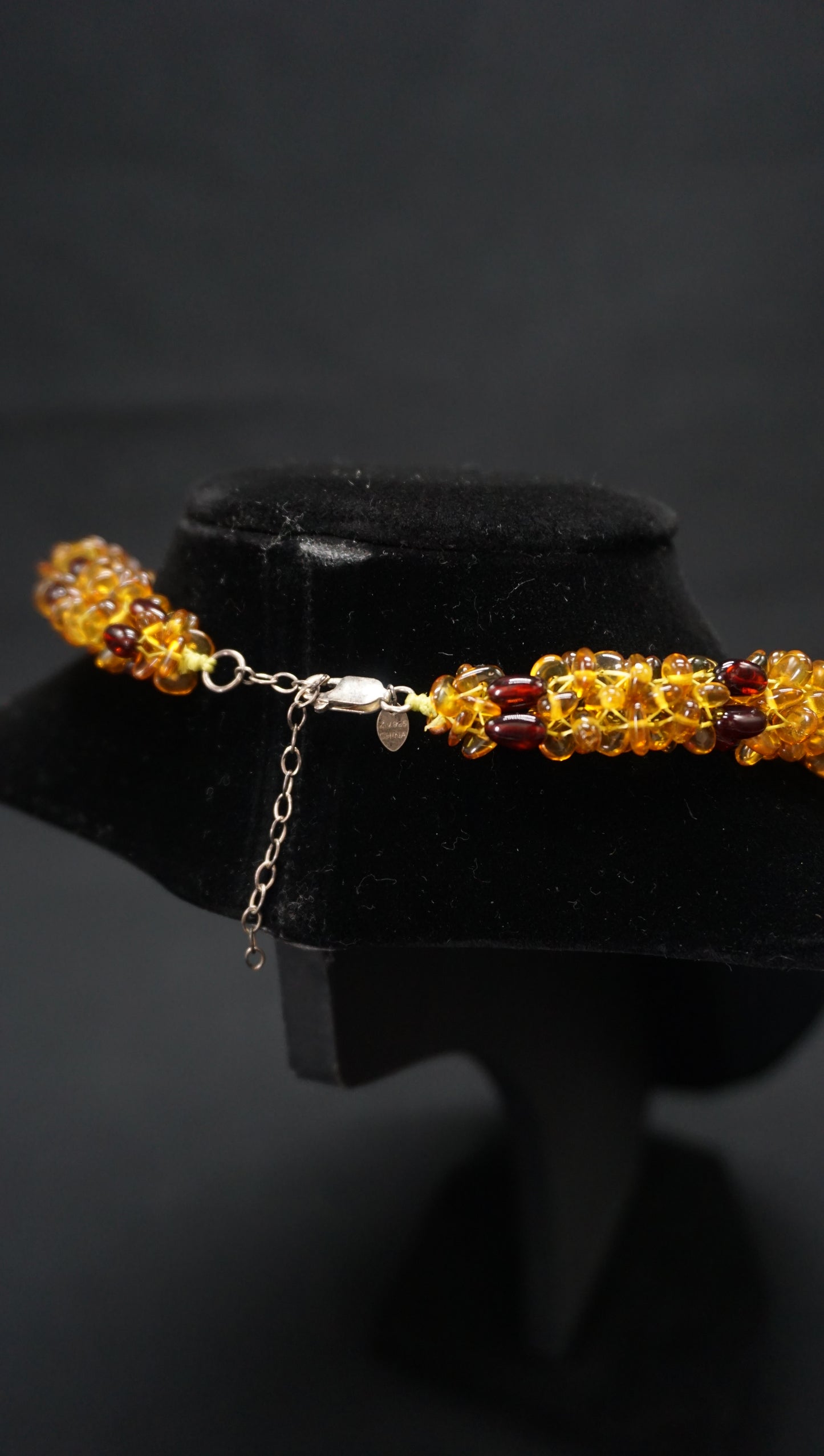 Amber Cluster Necklace