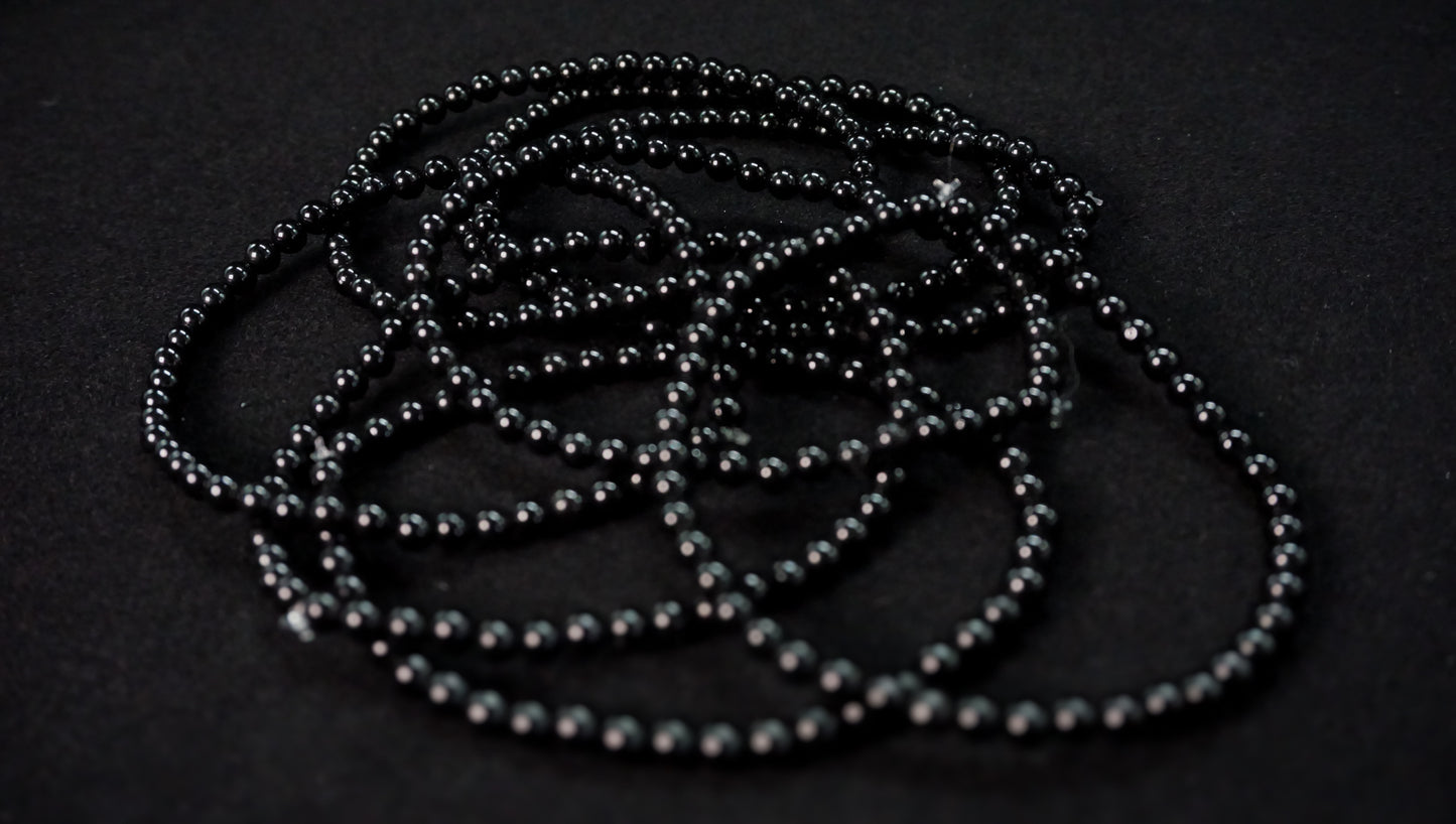 Black Tourmaline Bead Bracelet
