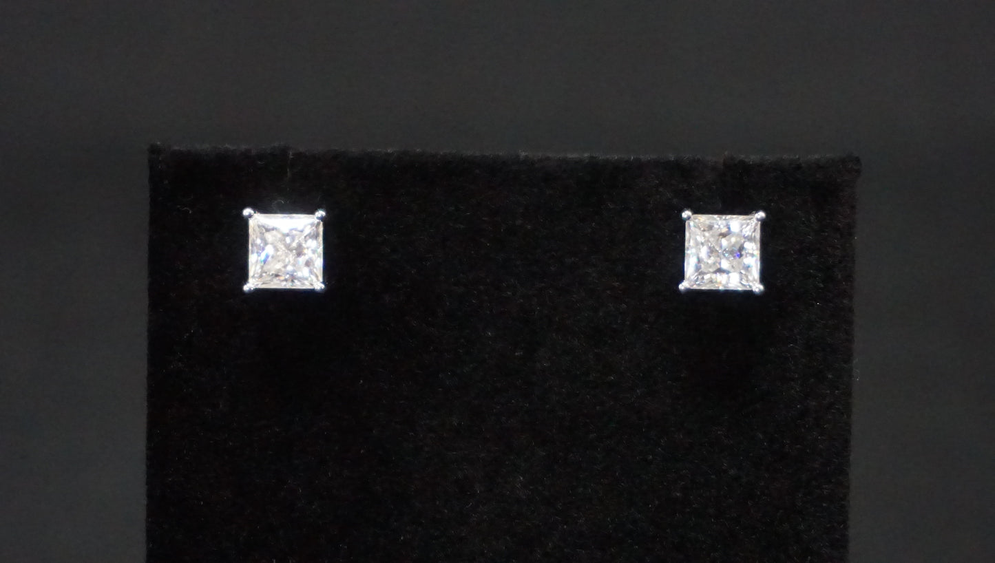 Moissanite 6mm Stud Earrings