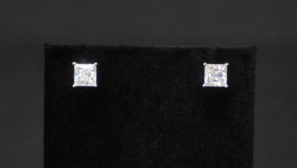 Moissanite 6mm Stud Earrings