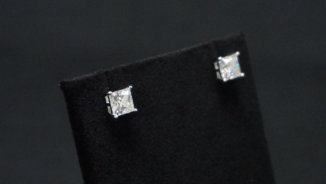 Moissanite 6mm Stud Earrings