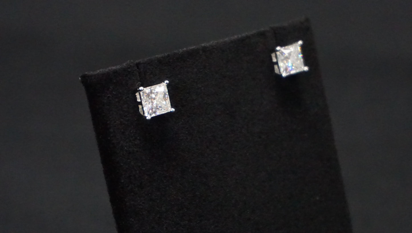 Moissanite 6mm Stud Earrings
