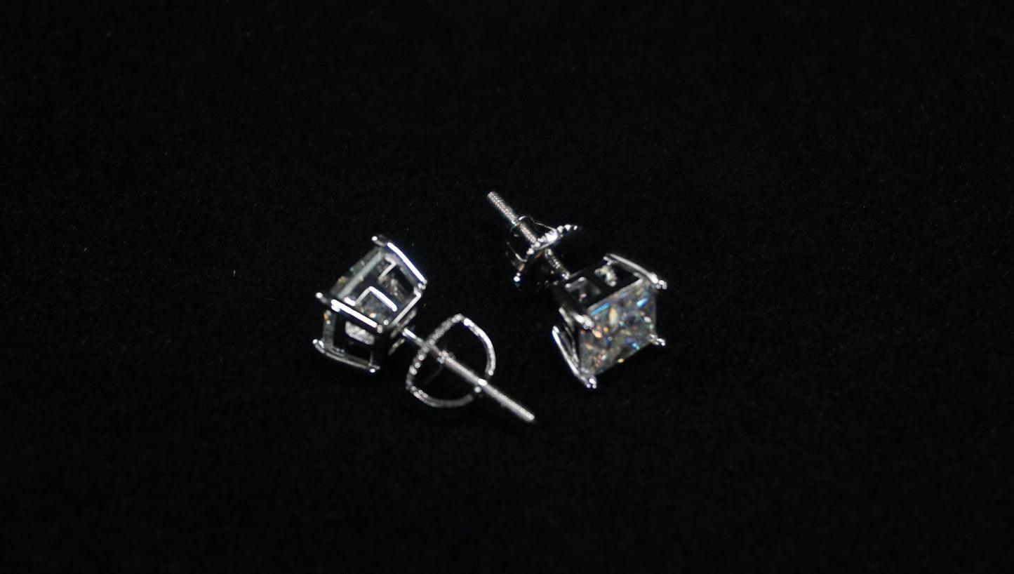 Moissanite 6mm Stud Earrings