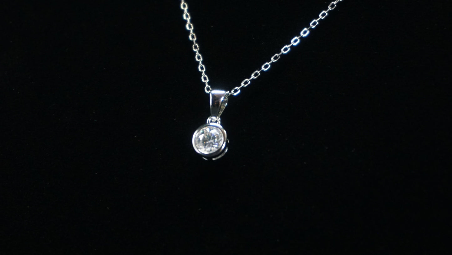 Moissanite Solitaire Pendant
