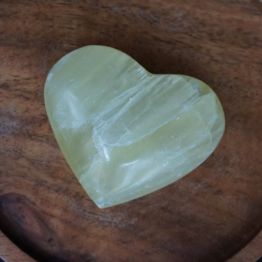 Lemon Calcite Heart
