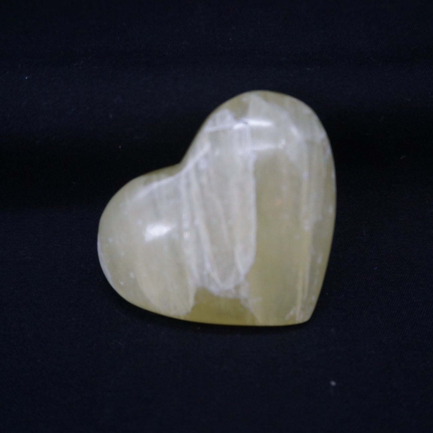 Lemon Calcite Heart