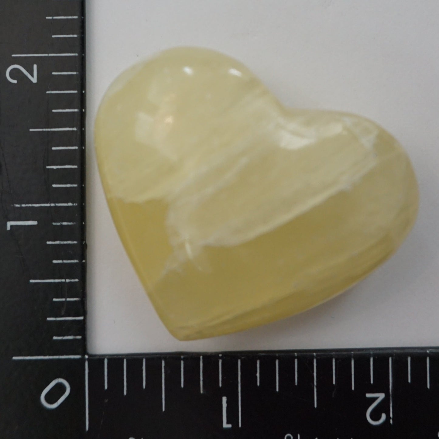 Lemon Calcite Heart