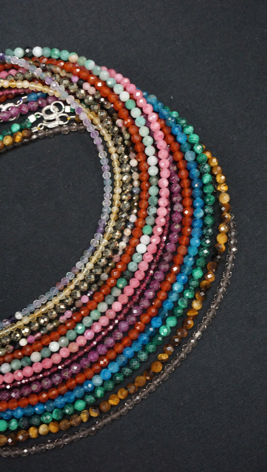 Faceted Crystal Bead Necklace