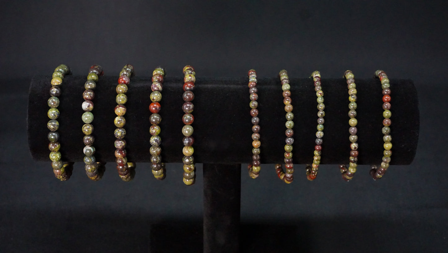 Dragon’s Blood Jasper Bead Bracelet
