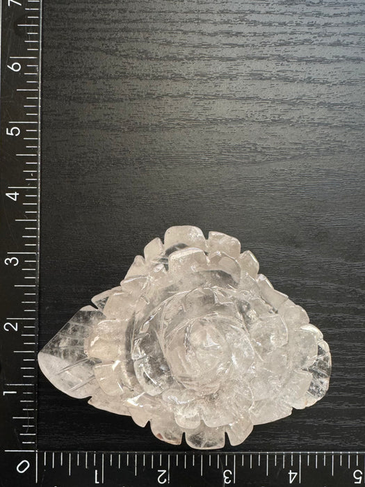 Rose shaped Clear quartz