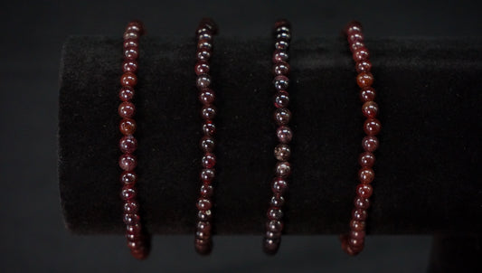 Garnet Bead Bracelet