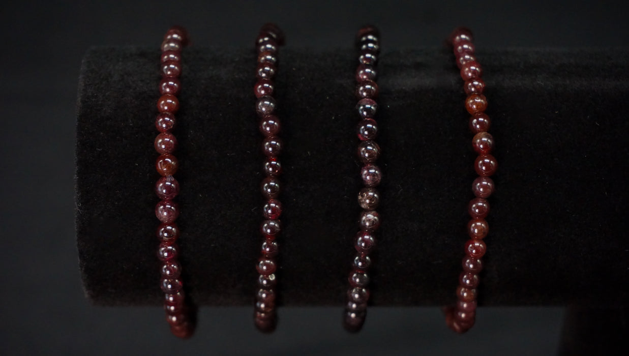Garnet Bead Bracelet