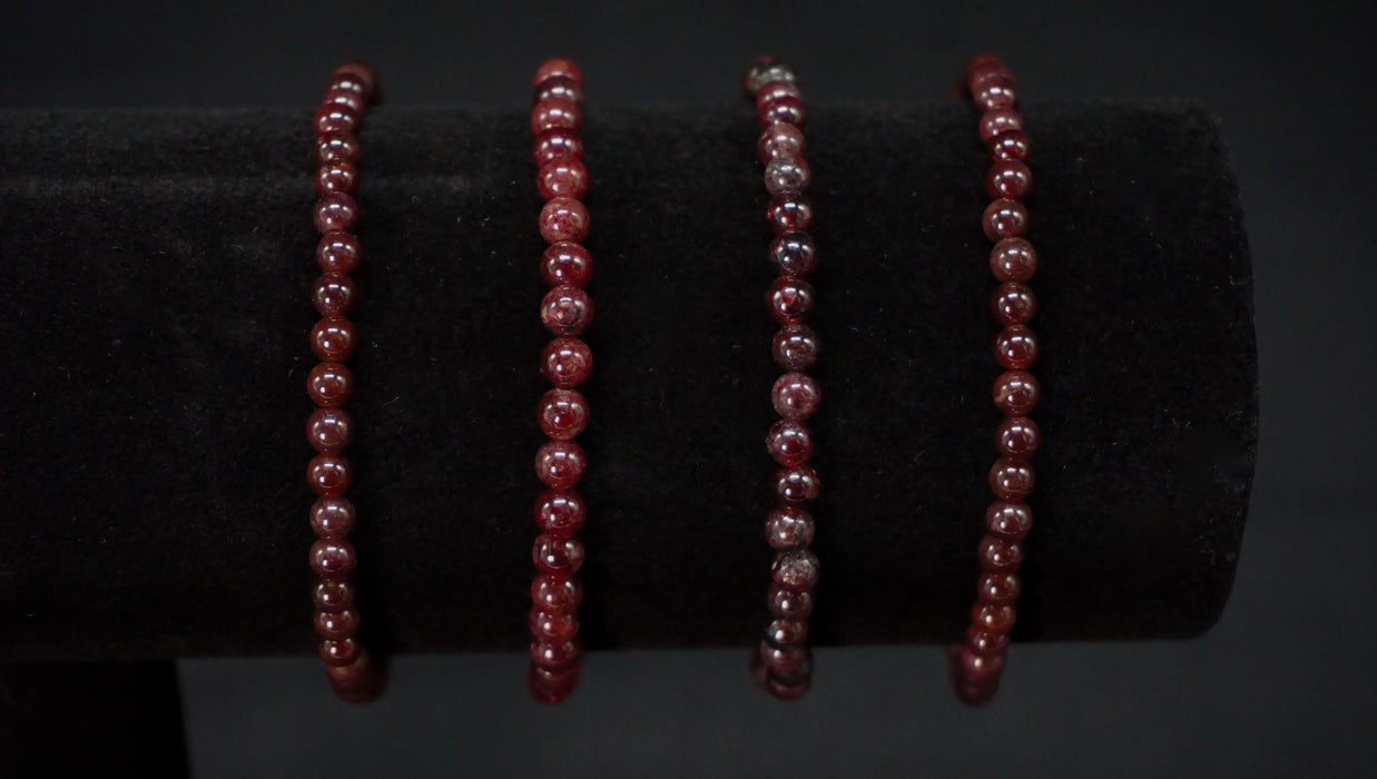 Garnet Bead Bracelet