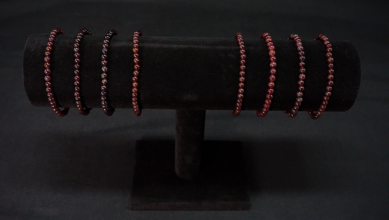 Garnet Bead Bracelet