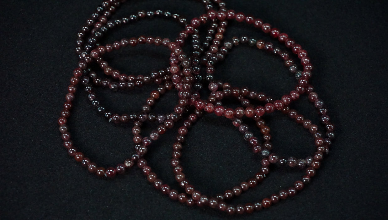 Garnet Bead Bracelet