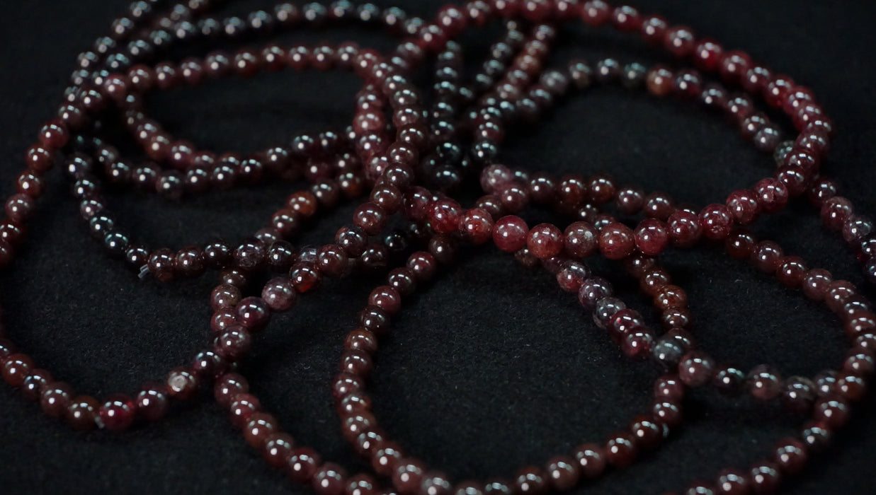 Garnet Bead Bracelet