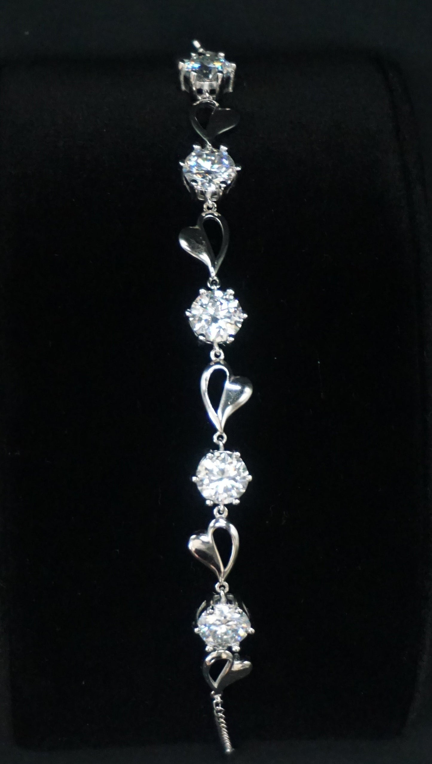 Heart Link Moissanite Bracelet