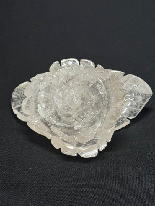 Rose shaped Clear quartz