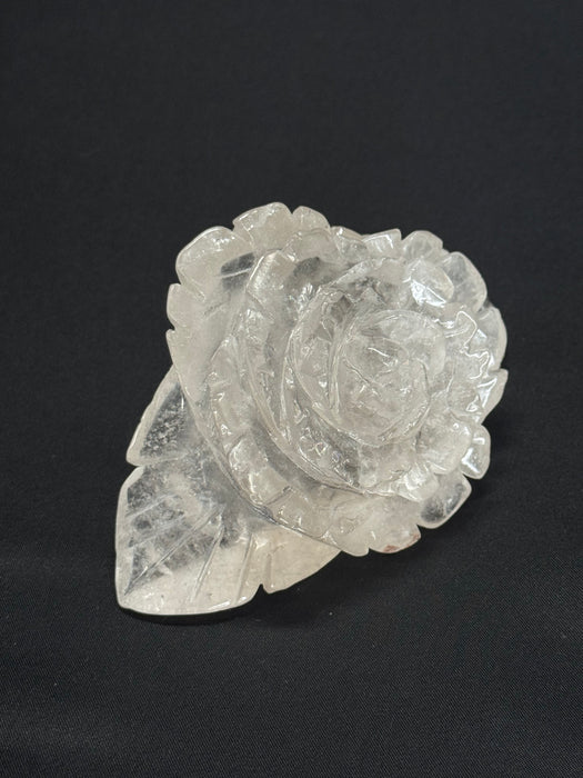Rose shaped Clear quartz