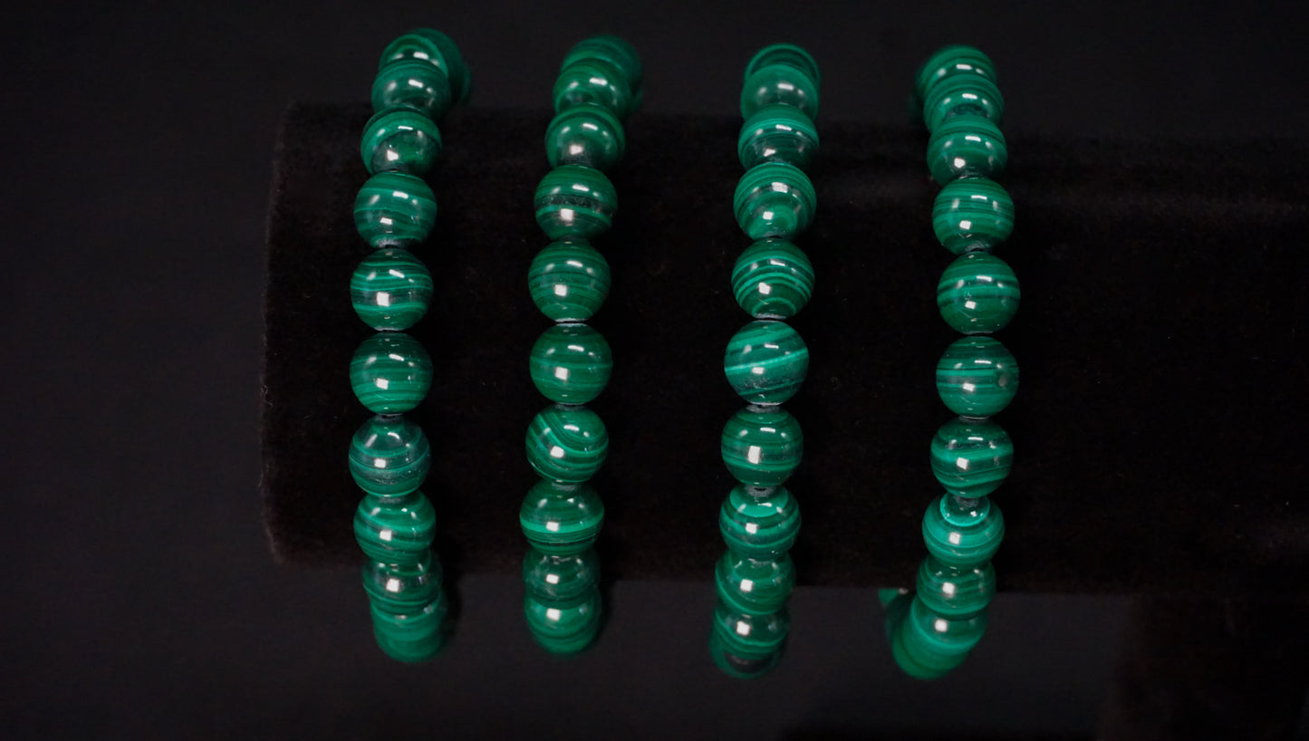 Malachite Bead Bracelet