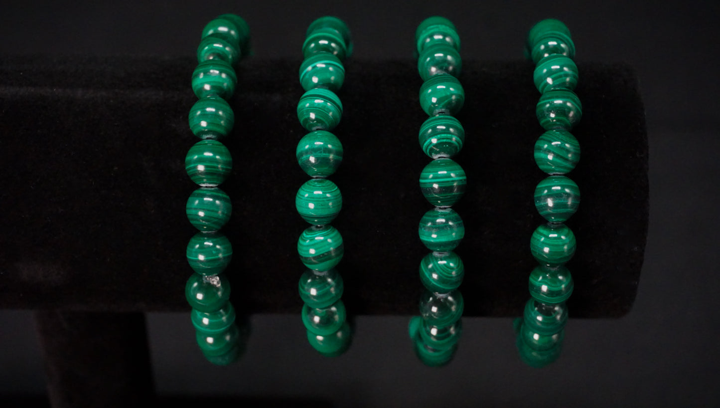 Malachite Bead Bracelet