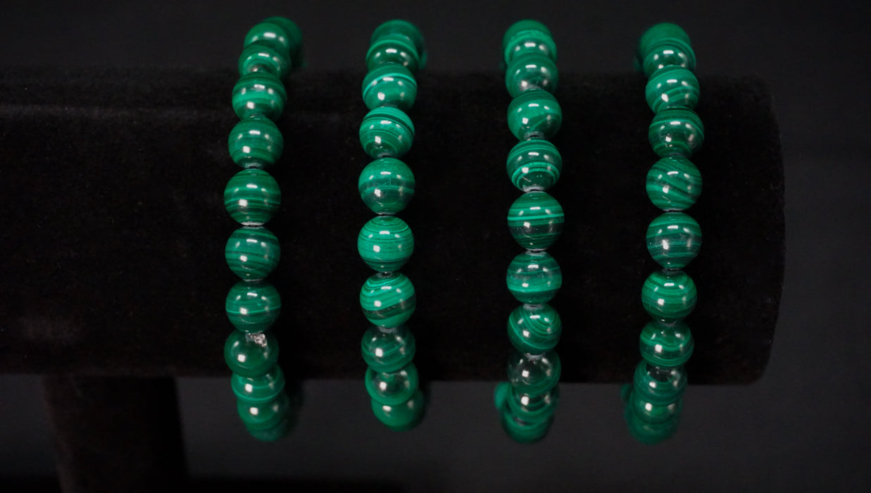 Malachite Bead Bracelet