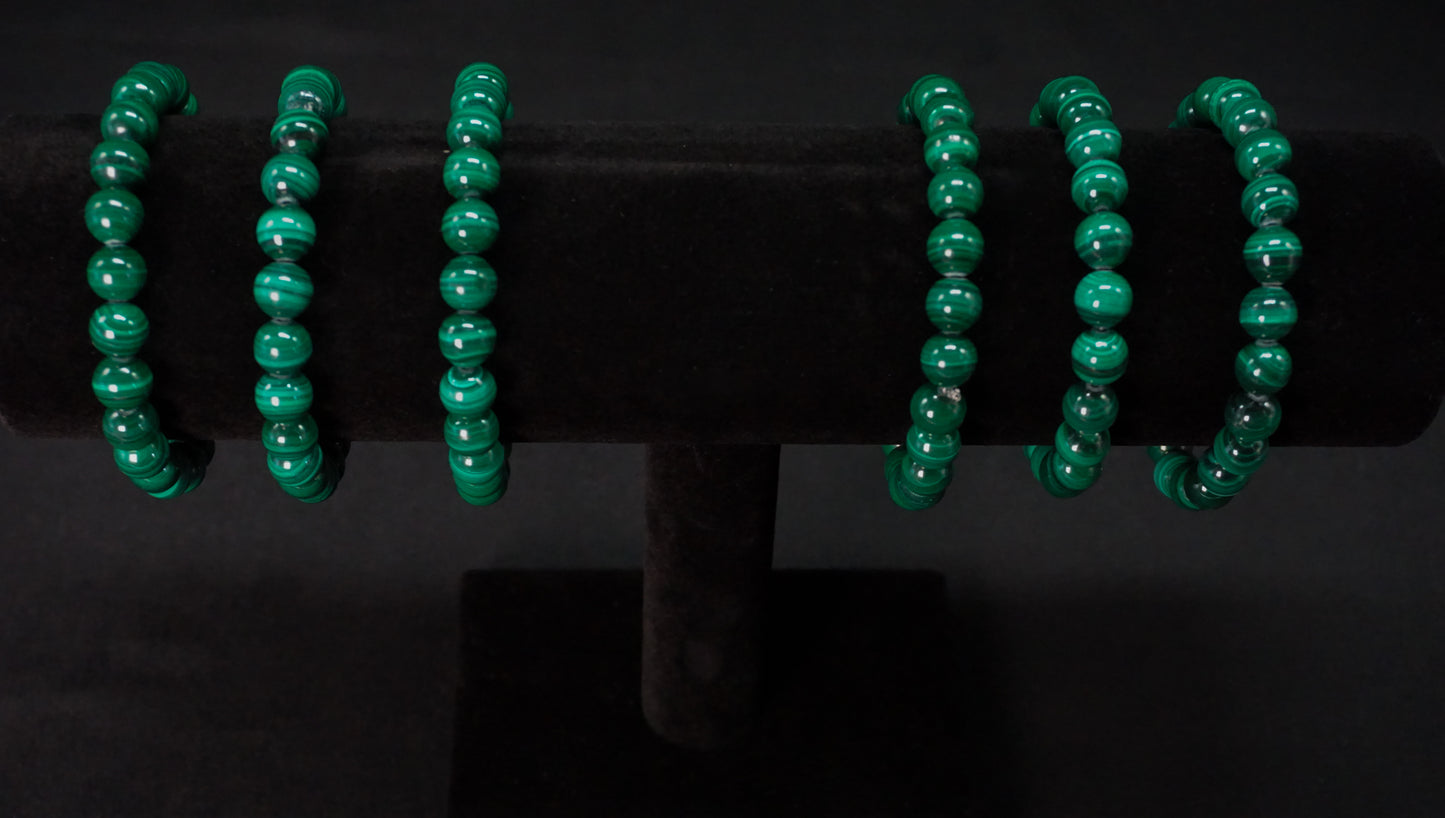 Malachite Bead Bracelet