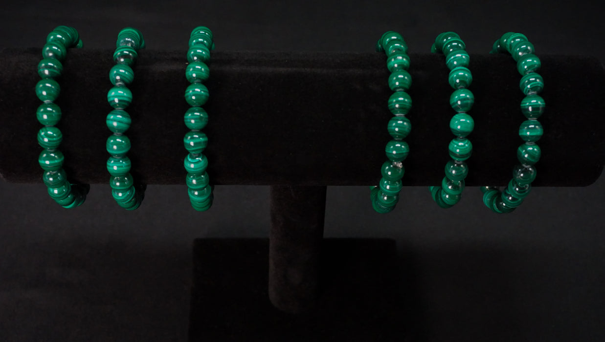 Malachite Bead Bracelet