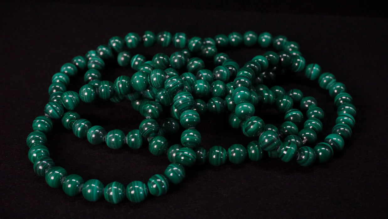 Malachite Bead Bracelet