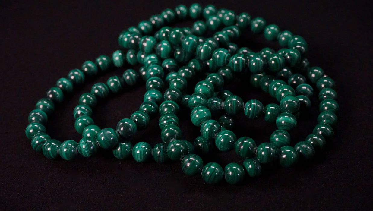 Malachite Bead Bracelet