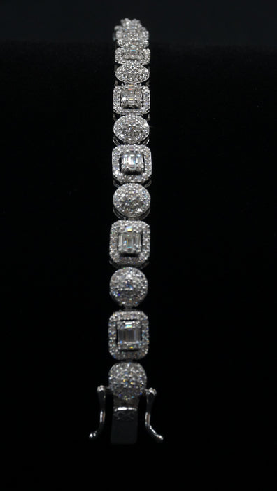 Moissanite Dual-Cut Tennis Bracelet