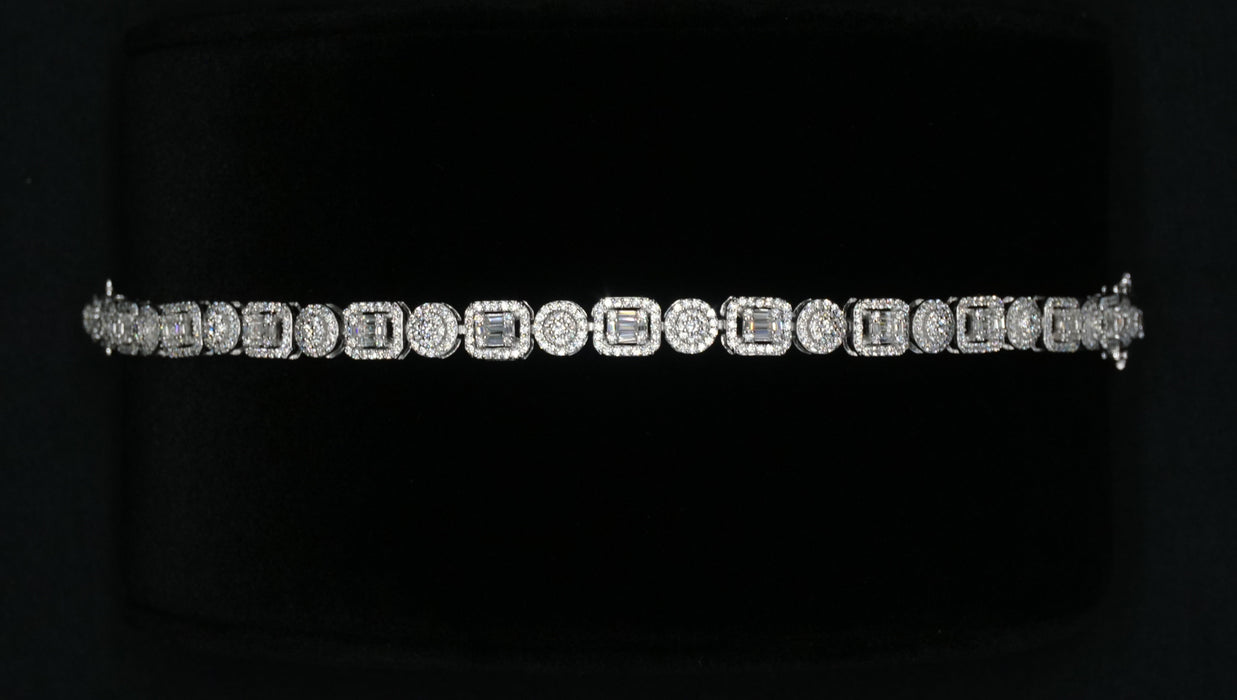 Moissanite Dual-Cut Tennis Bracelet