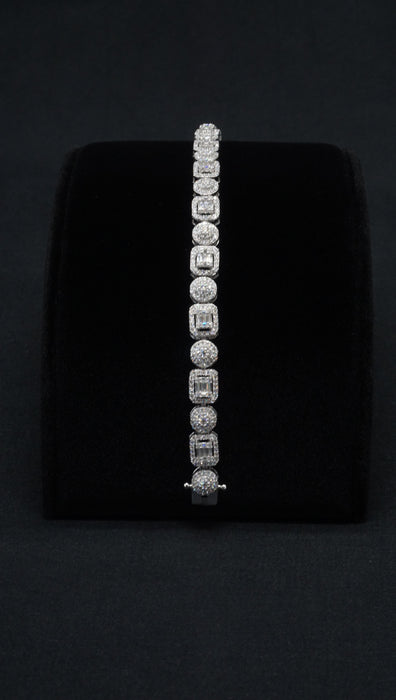 Moissanite Dual-Cut Tennis Bracelet