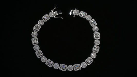 Moissanite Dual-Cut Tennis Bracelet
