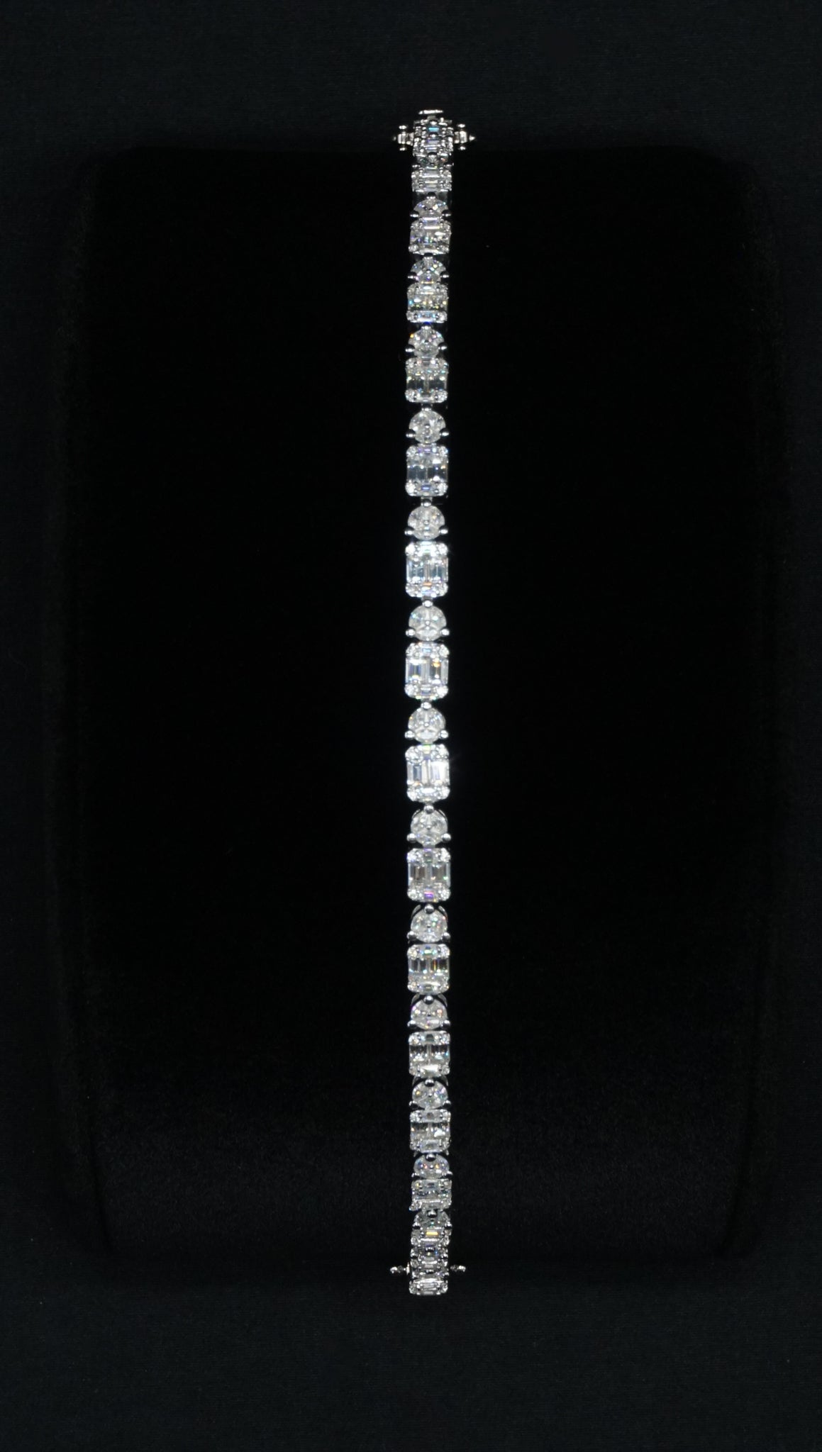 Moissanite Emerald-Cut Tennis Bracelet