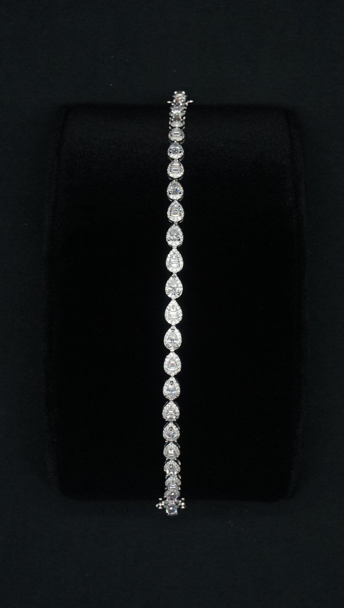 Moissanite Pear Shaped Tennis Bracelet