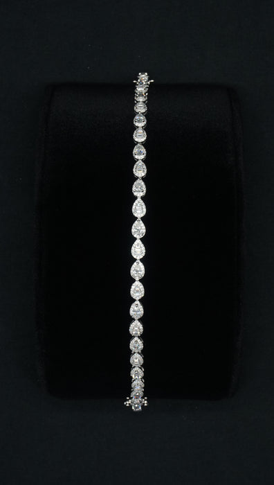 Moissanite Pear Shaped Tennis Bracelet