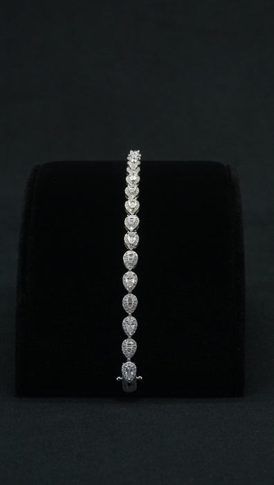 Moissanite Pear Shaped Tennis Bracelet