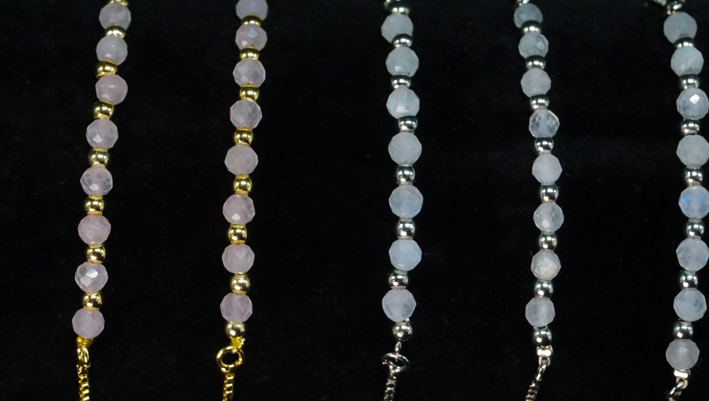 Moonstone Cluster Bolo Bracelet