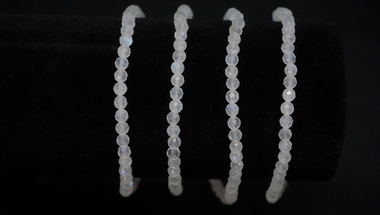 Rainbow Moonstone Bead Bracelet