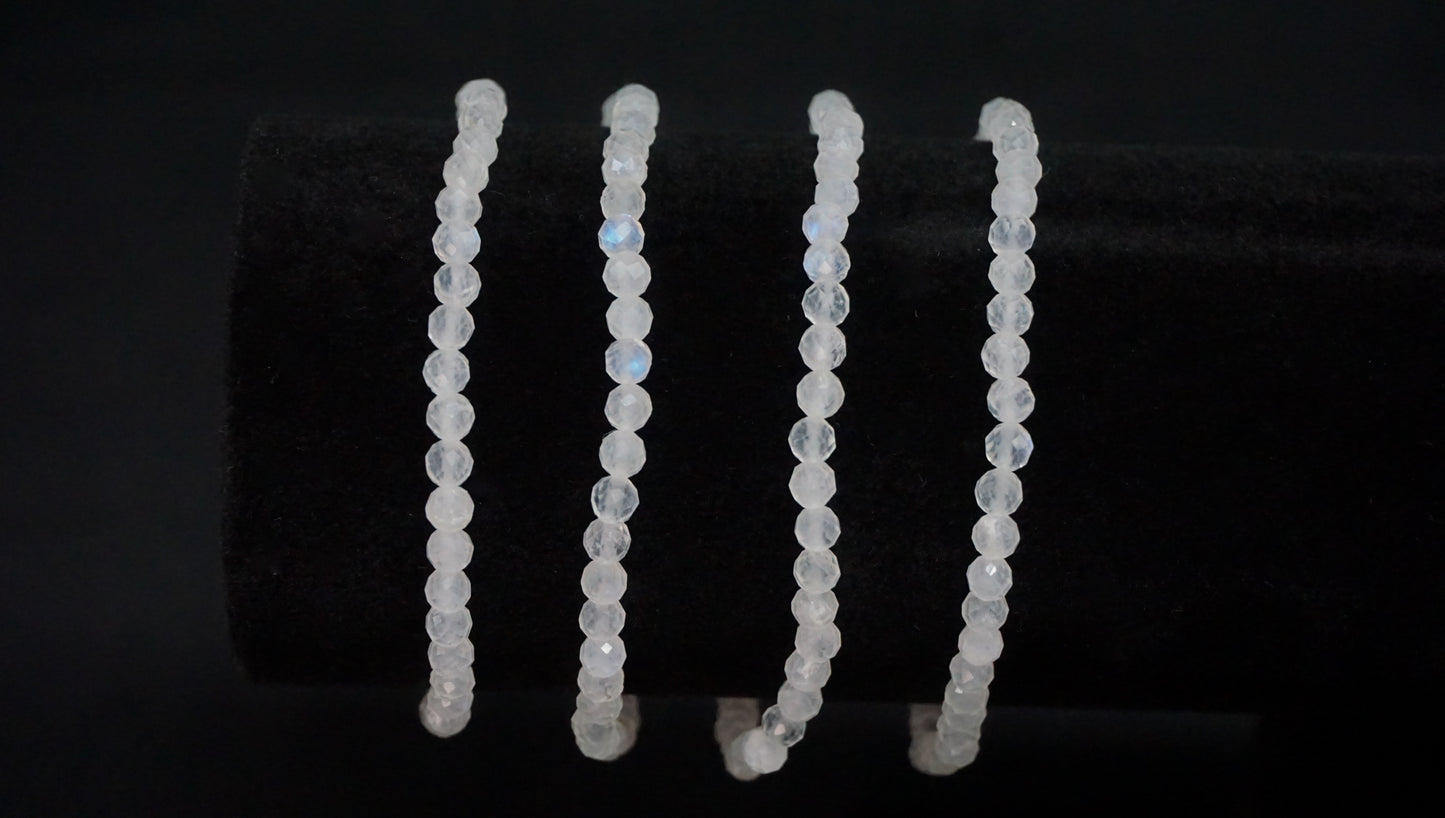Rainbow Moonstone Bead Bracelet