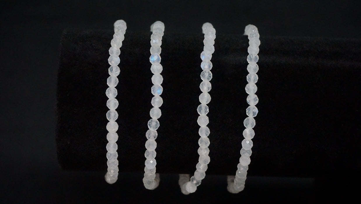 Rainbow Moonstone Bead Bracelet