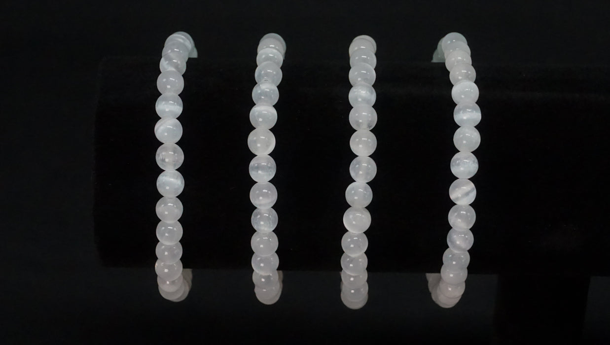 Selenite Bead Bracelet