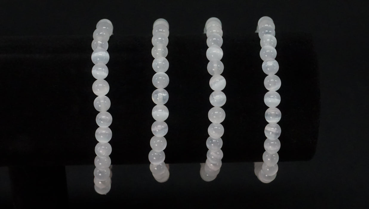 Selenite Bead Bracelet