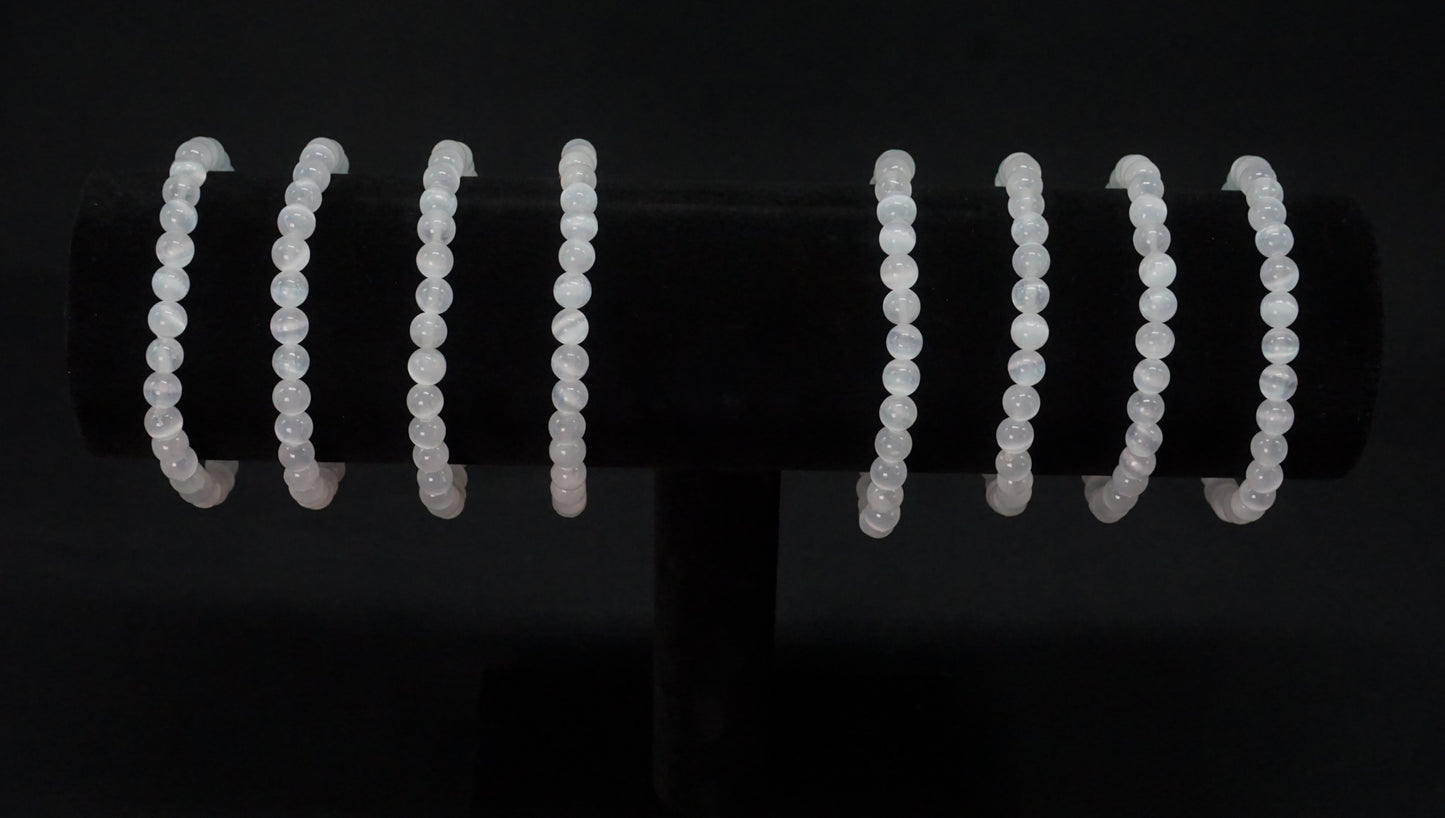 Selenite Bead Bracelet
