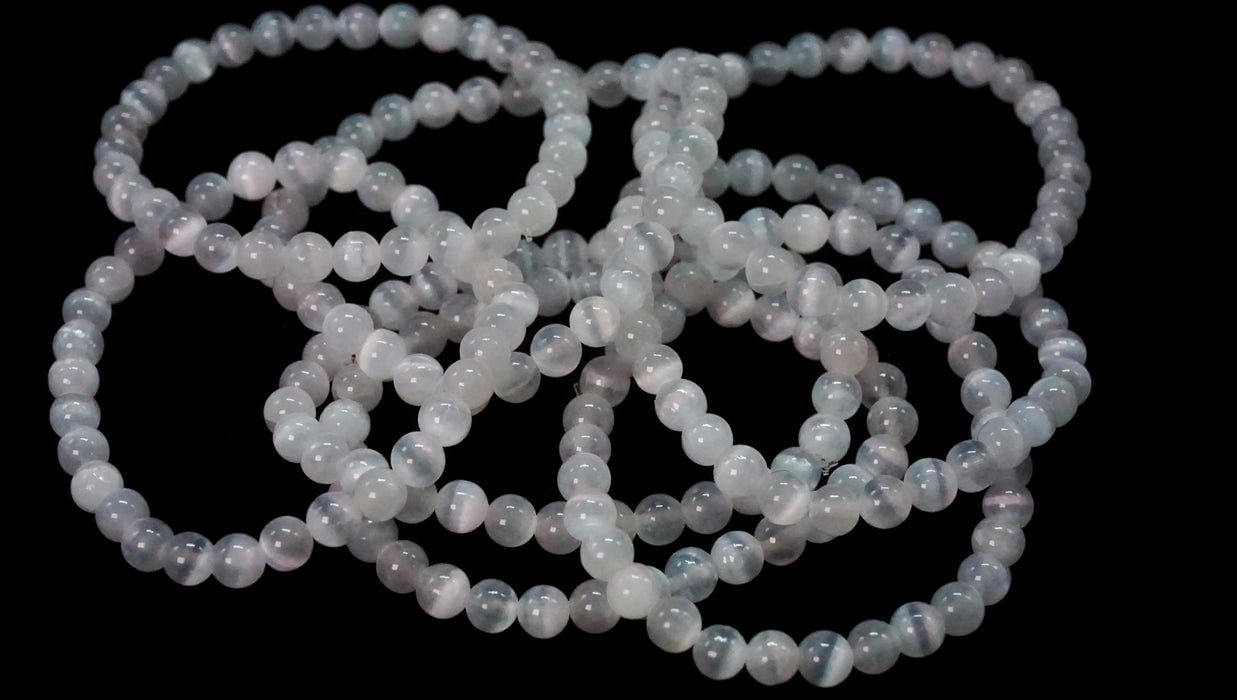 Selenite Bead Bracelet